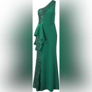 Zaria Elegant Emerald Green Bodycon Dress
